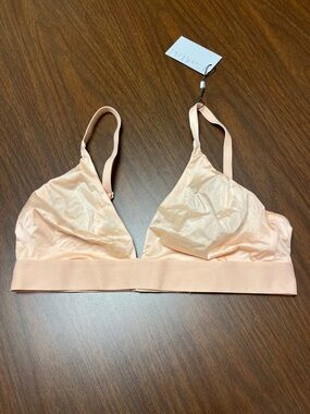 Negative Underwear Glace Triangle Bra in Peach, size 4 (36DD), new with tags